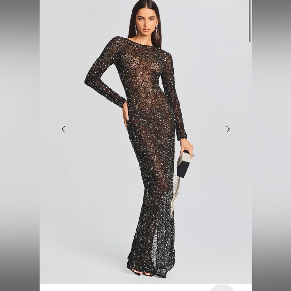 RETROFETE MAXI BLACK DRESS